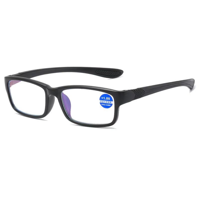 Reading Glasses Men Women Sports Anti-Blue Light Reading Eyewear Black Red TR90 Frame Presbyopia Eyeglasses +100 To+400 Glasses