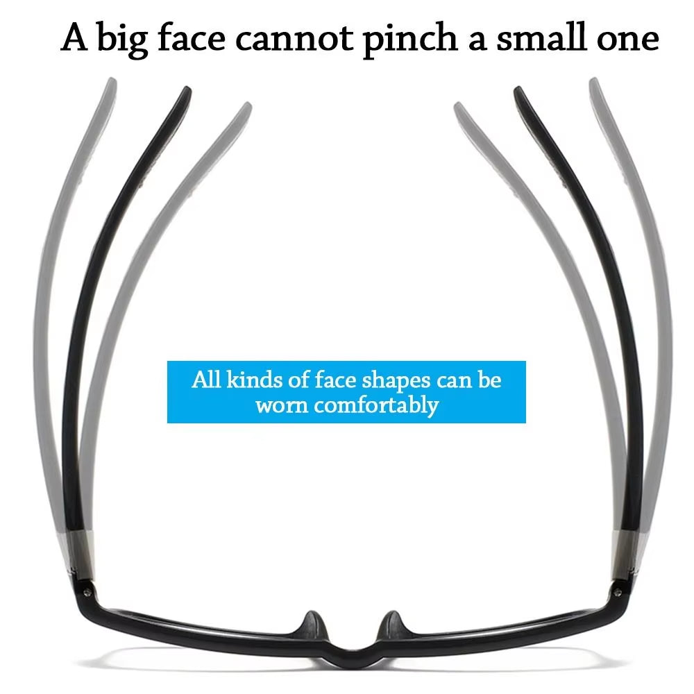 Reading Glasses Men Women Sports Anti-Blue Light Reading Eyewear Black Red TR90 Frame Presbyopia Eyeglasses +100 To+400 Glasses