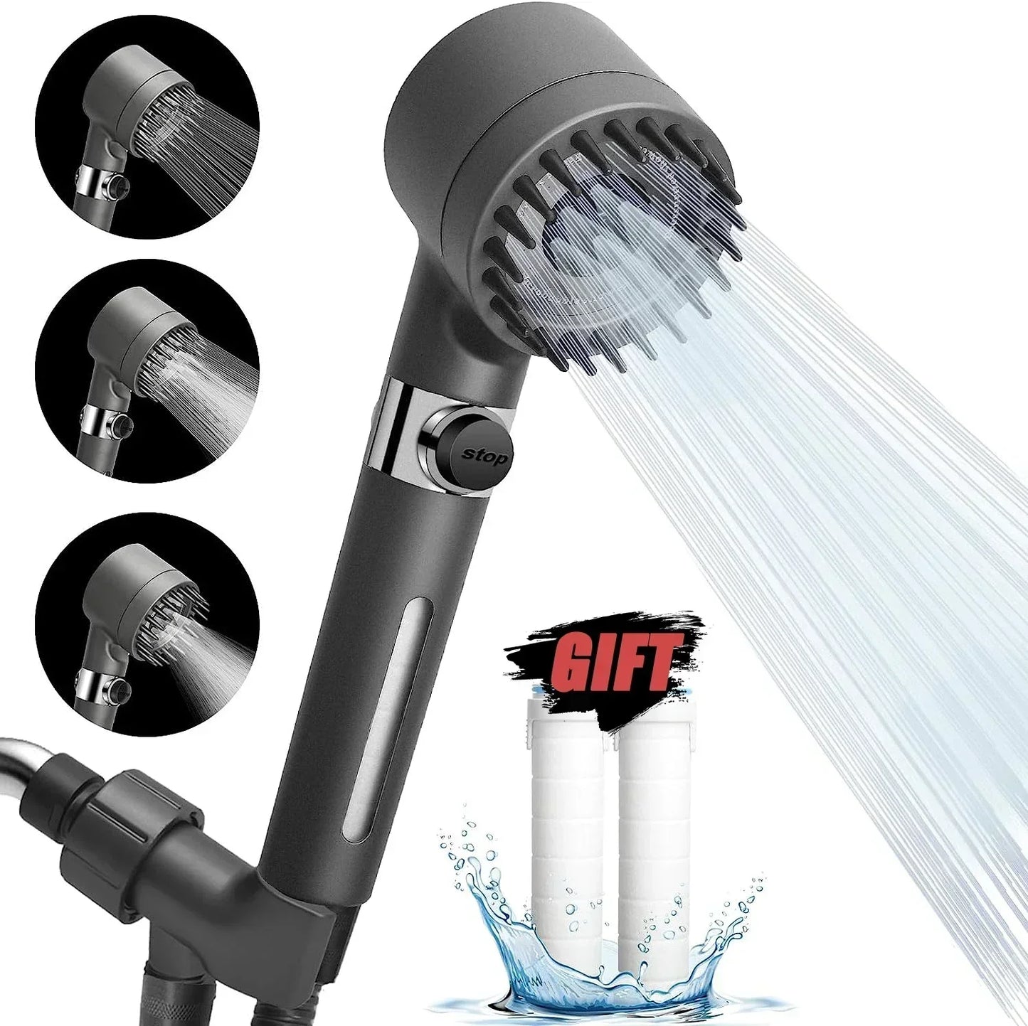 high pressure 3-mode direct stream shower head